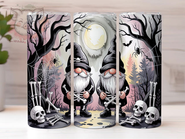 Gothic Spooky Halloween Gnome Tumbler, Halloween Gnome Wrap, 20oz Sublimation, Spooky Gnome Cup, Gothic Tumbler Design, Halloween Drinkware, Dark Gnome Tumbler Sublimation Lara' s Designs 