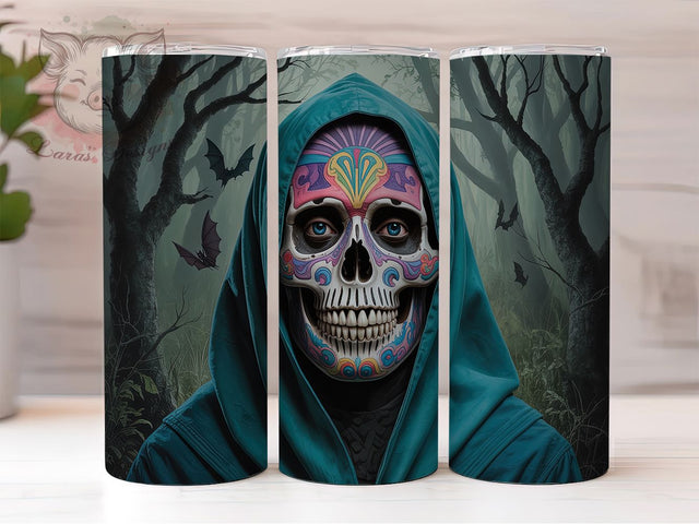 Gothic Spooky Halloween Skull Tumbler, Skull Tumbler Wrap, 20oz Sublimation, Spooky Skull Cup, Gothic Skull Design, Halloween Drinkware, Creepy Tumbler Wrap Sublimation Lara' s Designs 