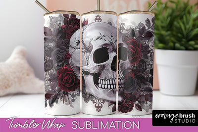 Gothic Tumbler Wrap - Dark Academia Tumbler Sublimation Sublimation OrangeBrushStudio 