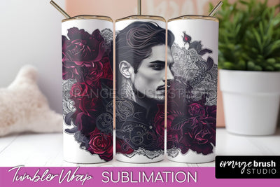 Gothic Tumbler Wrap - Dark Academia Tumbler Sublimation Sublimation OrangeBrushStudio 
