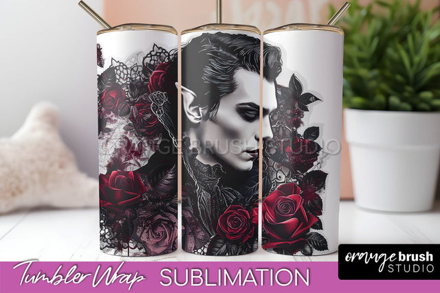 Gothic Tumbler Wrap - Dark Academia Tumbler Sublimation Sublimation OrangeBrushStudio 