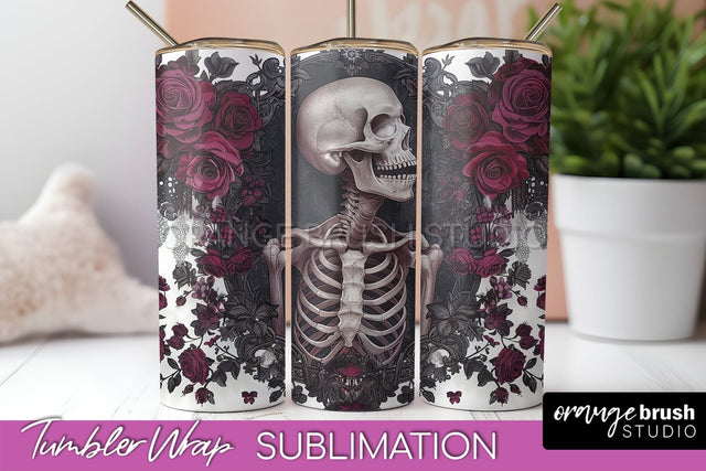 Gothic Tumbler Wrap - Dark Academia Tumbler Sublimation Sublimation OrangeBrushStudio 