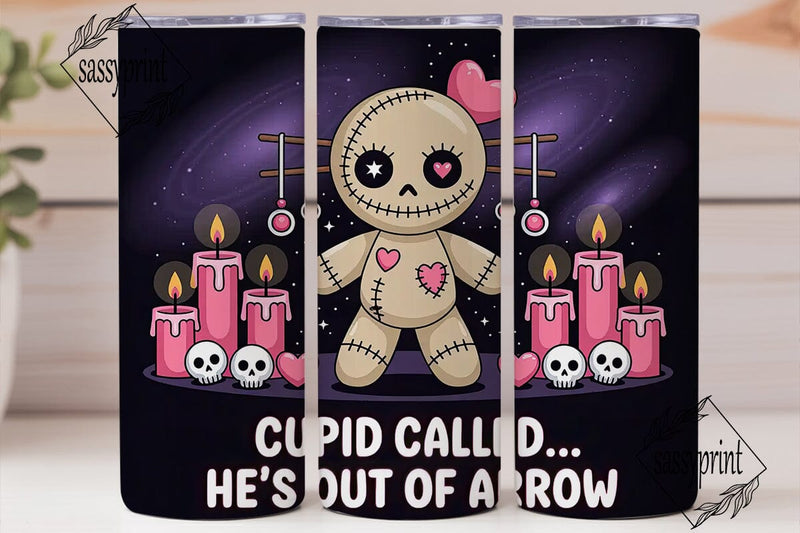 Gothic Valentine 20oz Tumbler Wrap Sublimation sassyprint 