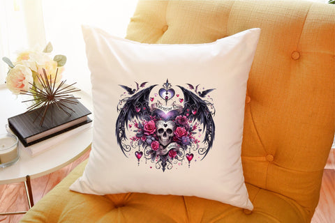 Gothic Valentine's Day Clipart PNG Sublimation designartist 