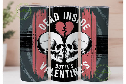Gothic Valentine's Tumbler Wrap Sublimation PixelChick 