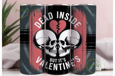 Gothic Valentine's Tumbler Wrap Sublimation PixelChick 