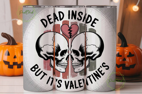 Gothic Valentine's Tumbler Wrap Sublimation PixelChick 