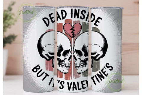 Gothic Valentine's Tumbler Wrap Sublimation PixelChick 