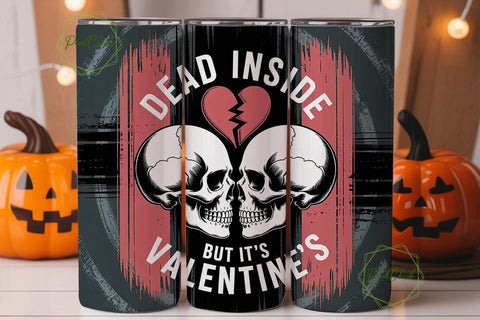 Gothic Valentine's Tumbler Wrap Sublimation PixelChick 