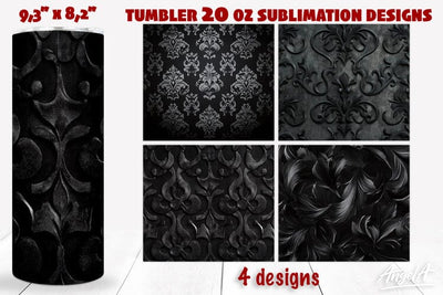 Gothic vintage dark tumbler wrap sublimation, abstract, noir Sublimation Angelina Semenova 