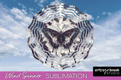 Gothic Wind Spinner, Dark Academia Wind Spinner Sublimation Sublimation OrangeBrushStudio 