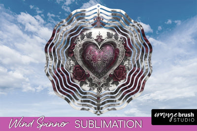 Gothic Wind Spinner, Dark Academia Wind Spinner Sublimation Sublimation OrangeBrushStudio 