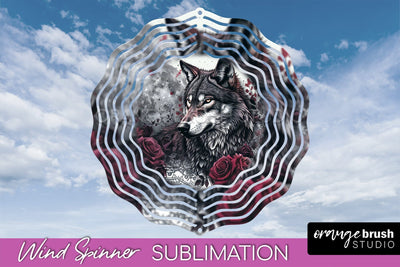 Gothic Wind Spinner, Dark Academia Wind Spinner Sublimation Sublimation OrangeBrushStudio 