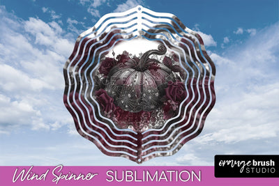 Gothic Wind Spinner, Dark Academia Wind Spinner Sublimation Sublimation OrangeBrushStudio 
