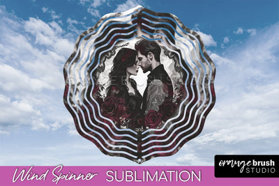 Gothic Wind Spinner, Dark Academia Wind Spinner Sublimation Sublimation OrangeBrushStudio 