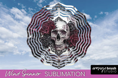 Gothic Wind Spinner, Dark Academia Wind Spinner Sublimation Sublimation OrangeBrushStudio 