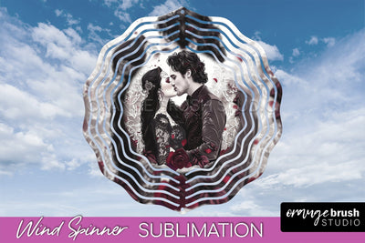Gothic Wind Spinner, Dark Academia Wind Spinner Sublimation Sublimation OrangeBrushStudio 