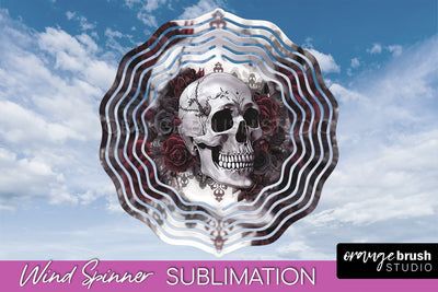 Gothic Wind Spinner, Dark Academia Wind Spinner Sublimation Sublimation OrangeBrushStudio 