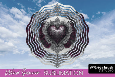 Gothic Wind Spinner, Dark Academia Wind Spinner Sublimation Sublimation OrangeBrushStudio 