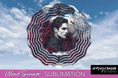 Gothic Wind Spinner, Dark Academia Wind Spinner Sublimation Sublimation OrangeBrushStudio 