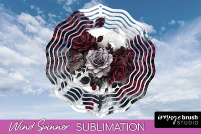 Gothic Wind Spinner, Dark Academia Wind Spinner Sublimation Sublimation OrangeBrushStudio 