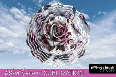 Gothic Wind Spinner, Dark Academia Wind Spinner Sublimation Sublimation OrangeBrushStudio 