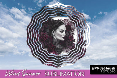 Gothic Wind Spinner, Dark Academia Wind Spinner Sublimation Sublimation OrangeBrushStudio 