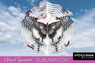 Gothic Wind Spinner, Dark Academia Wind Spinner Sublimation Sublimation OrangeBrushStudio 