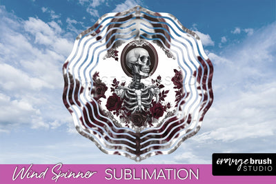 Gothic Wind Spinner, Dark Academia Wind Spinner Sublimation Sublimation OrangeBrushStudio 