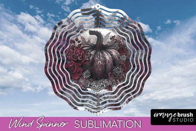 Gothic Wind Spinner, Dark Academia Wind Spinner Sublimation Sublimation OrangeBrushStudio 