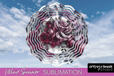 Gothic Wind Spinner, Dark Academia Wind Spinner Sublimation Sublimation OrangeBrushStudio 