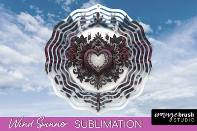 Gothic Wind Spinner, Dark Academia Wind Spinner Sublimation Sublimation OrangeBrushStudio 