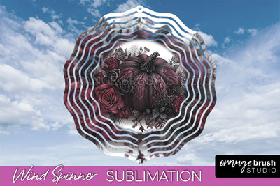Gothic Wind Spinner, Dark Academia Wind Spinner Sublimation Sublimation OrangeBrushStudio 