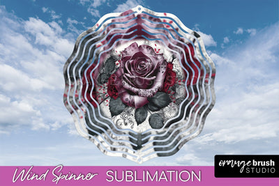 Gothic Wind Spinner, Dark Academia Wind Spinner Sublimation Sublimation OrangeBrushStudio 