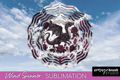 Gothic Wind Spinner, Dark Academia Wind Spinner Sublimation Sublimation OrangeBrushStudio 