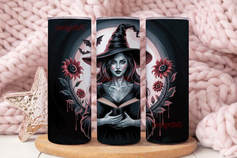 Gothic Witch 20oz Tumbler Wrap Sublimation DesignSVG 
