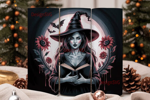 Gothic Witch 20oz Tumbler Wrap Sublimation DesignSVG 
