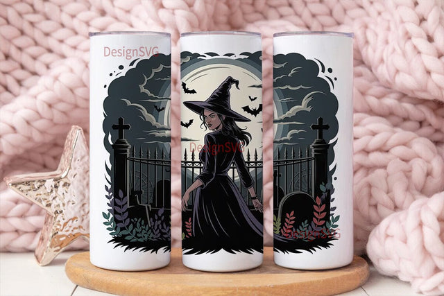 Gothic Witch 20oz Tumbler Wrap Sublimation DesignSVG 