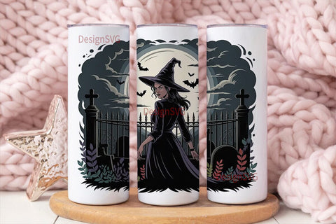 Gothic Witch 20oz Tumbler Wrap Sublimation DesignSVG 