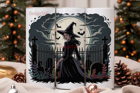 Gothic Witch 20oz Tumbler Wrap Sublimation DesignSVG 