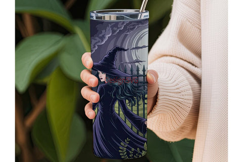 Gothic Witch 20oz Tumbler Wrap Sublimation DesignSVG 