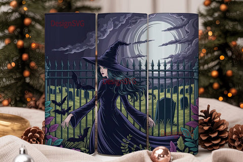 Gothic Witch 20oz Tumbler Wrap Sublimation DesignSVG 