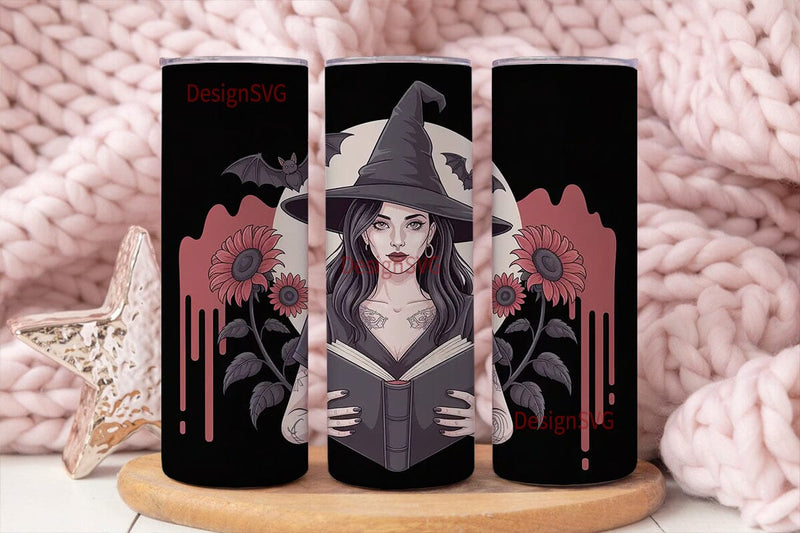 Gothic Witch 20oz Tumbler Wrap Sublimation DesignSVG 