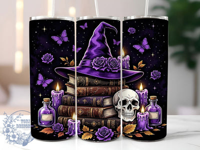 Gothic Witch Books 20oz Tumbler, Gothic Witch, Witch Books, Witch Tumbler, 20oz Tumbler, Gothic Tumbler, Book Tumbler, Tumbler Wrap Sublimation ToriDesigns 