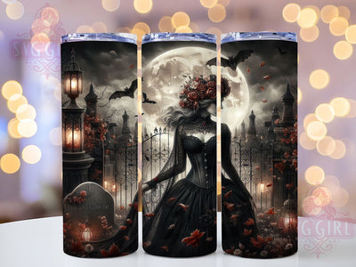 Gothic Witch Bride Rose Halloween Tumbler, Halloween Bride Wrap, Dark Roses Cup Design, Spooky 20oz Drinkware, Goth Bride Sublimation, Haunted Wedding Tumbler, Witchy Rose Art Sublimation SvggirlplusArt 