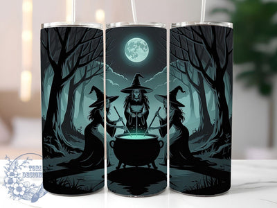 Gothic Witch Cauldron Moon Tumbler, Gothic Moon Tumbler Wrap, 20Oz Skinny Tumbler Wrap, Witchcraft Sublimation Design, Magical Cauldron Drinkware, Gothic Witch Moon Wrap, Spooky Halloween Tumbler Sublimation ToriDesigns 