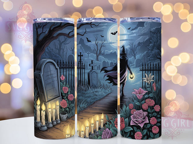 Gothic Witch Dark Floral Tumbler, Witch Sublimation Design, Dark Floral Tumbler, Roses Wrap 20oz, Gothic Witch Drinkware, Floral Witch Cup, Dark Roses Sublimation Sublimation SvggirlplusArt 