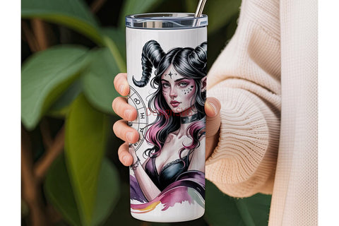 Gothic Witch Tumbler Wrap PNG Sublimation DesignSVG 