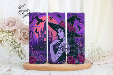 Gothic Witch Tumbler Wrap Sublimation sassyprint 