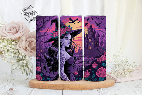 Gothic Witch Tumbler Wrap Sublimation sassyprint 